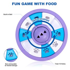 Jenilily Dog Slow Feeder, Interactive Cat Puzzle Game Toy, Puppy Bowls, Slow Eating Bowl Prevent Gulping and Overeating for Small Medium Dogs