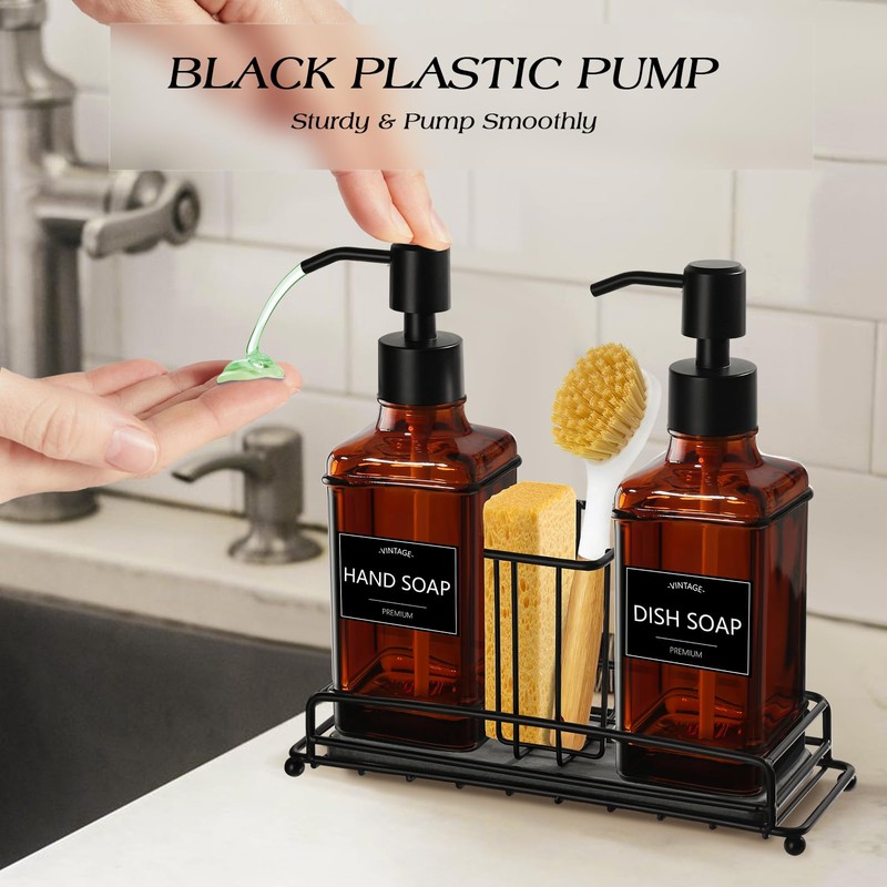 VIMERPA Dish Soap Dispenser, 10 fl oz Kitchen Hand and
