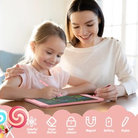 LCD Writing Tablet, 11 inch Colorful Doodle Board, Magic Kids Drawing Tablet, Erasable Reusable Electronic Drawing Pad, Educational Toys Gifts for 3 4 5 6 7 8 Year Old Girls Boys