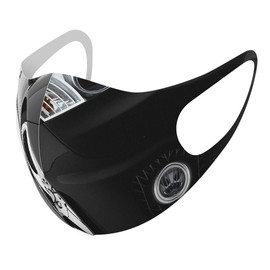 igsticker 012650 Design Mask, 2-piece Set, Polyester, Washable, Cloth Mask, XL, Large, For Men, Car, Cool, Photo