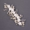 Teyglen Mujeres Dainty Flower Pearl Rhinestone Nupcial Boda Peine Para