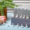 GSrenyu 50Pcs Mini Resin Goose Miniature Animals Figurines, Style 1