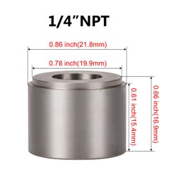 Podavelle 1/4 NPT Female Pipe Thread Stainless Steel Weld On Bung Fitting Adapter 2PCS