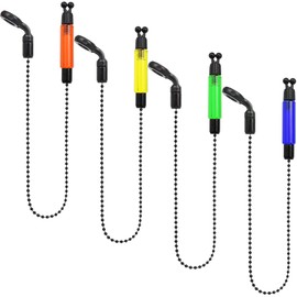 Mooshy 4 pcs Fishing Bobbins Bite Indicator for Carp Fishing Alarms Accessories Portable Bobbins Hangers Alerter 4 Colors