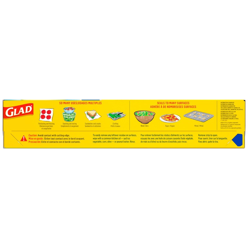Glad Press'N Seal Food Plastic Wrap, 70 Square Foot Roll