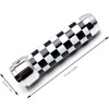 iJDMTOY Black/White Checker Pattern Alloy Metal Handbrake Handle Grip Compatible