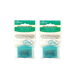 Clover 2 pack FORK PINS 35 PIECES per pack #240 by CLOVER for pinning material lining