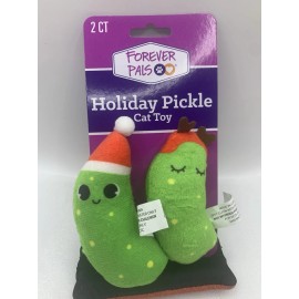 Forever Pals Christmas Holiday Mr. & Mrs. Pickle Set Cat Toys NEW ZM