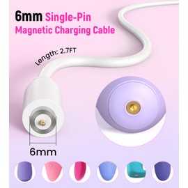 Yaekea 2.7Ft Magnetic USB DC Charger Cable 6mm Single-Pin Replacement Fast USB Charging Cable DC 5V Power Cord