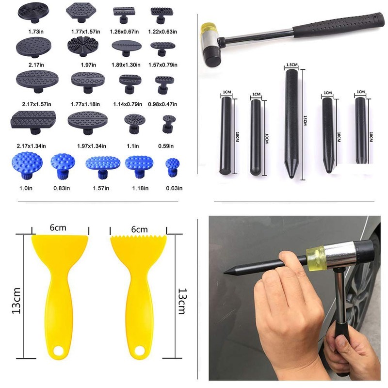Gliston Auto Dent Puller Kit - Adjustable Golden Dent Remover