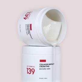JHP139 콜라겐 임팩트 크림패드 80매 2개 /에센스앰플패드 JHP139 Collagen Impact Cream Pad 80 Sheets 2 Pack / Essence Ampoule Pad