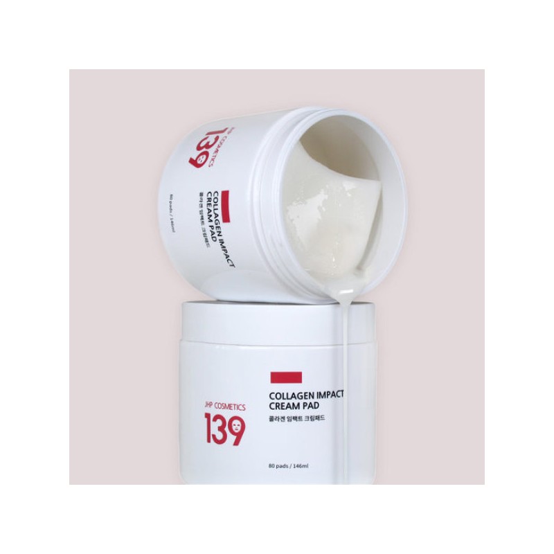 JHP139 콜라겐 임팩트 크림패드 80매 2개 /에센스앰플패드 JHP139 Collagen Impact