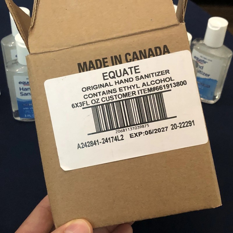 equate Hand Sanitizer 3 FL Oz Vitamin E LOT quantity