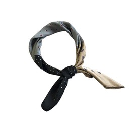 Office Scarf, Scarf, Neckerchief, 27.6 x 27.6 inches (70 x 70 cm), Bandana, Scarf, Bag, Handle, Pocket, Antique Style, Gentle Texture, Unisex, Hair Ornament, Bag Decoration, 1-gray