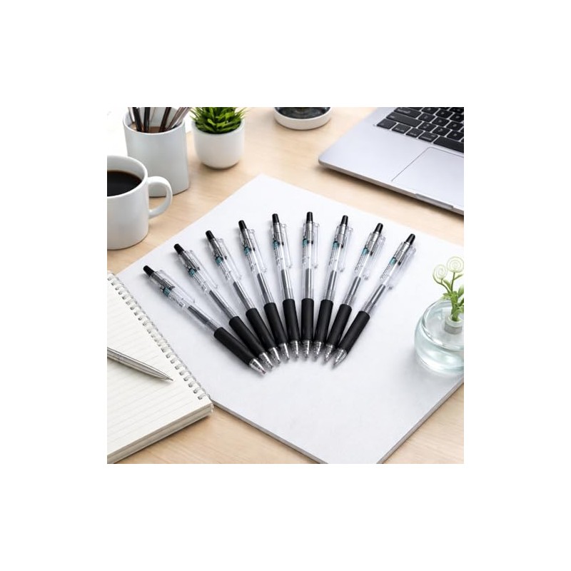 50pcs 0.5mm Fast Dry Retractable Gel Ink Ballpoint Pens with