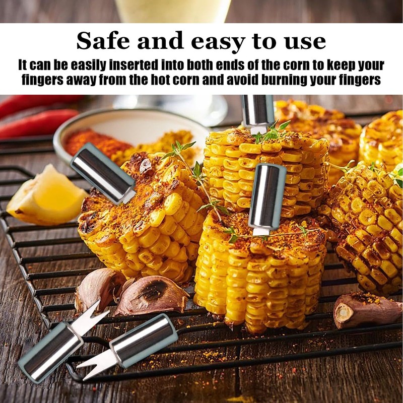 15 PCS Corn on The Cob Skewers, Stainless Steel Sweetcorn