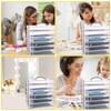 MUXHEL 6 Tier Plastic Pencil Box Clear Pen Storage Organiser