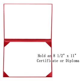 ChoirGownDirect Smooth Diploma Certificate Cover 8 1/2" x 11" Red