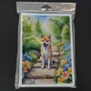 Caroline's Treasures Shiba Inu Spring Path Greeting Cards Pack of