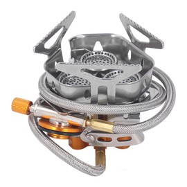 Windproof Camp Stove 3 Core Lightweight Portable Windproof Gas Stove for Outdoor Backpacking Picnic