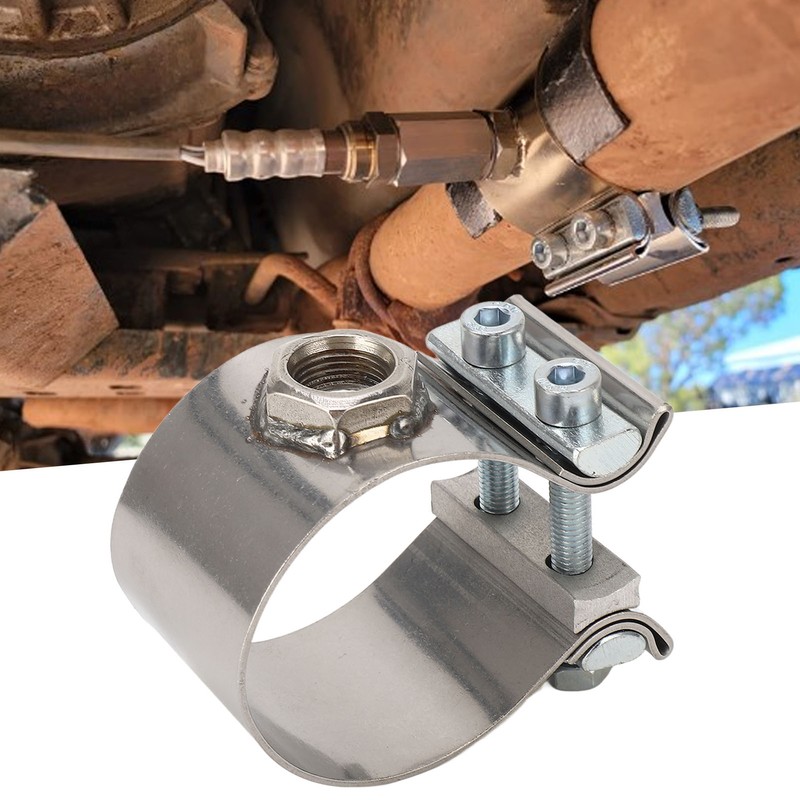Clamp On Wideband Sensor Bung Adapter Adjustable Stainless Steel Oxygen