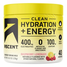 Ascent Clean Hydration + Energy Electrolytes Powder - 100mg