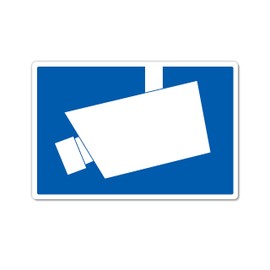 Strobo Achtung Videoüberwachung Sign, DIN 33450, 20 x 30 cm, Made From Sturdy PVC Hard Foam Board, 3 Mm, ‘This Area Is Monitored’ Sign With UV Protection