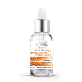 Victoria Beauty - Hyaluronic Serum High Dose with Vitamin C, Anti-Ageing Hyaluronic Acid Face Serum with Snail Slime for Young Face and Radiant Skin, 20 ml