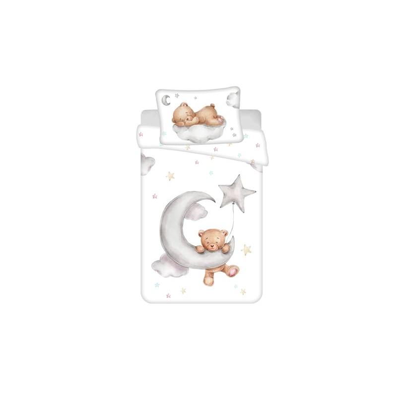 Jerry Fabrics Baby Bed Linen with Teddy on Cloud 100