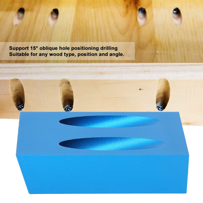 Aluminum Alloy Woodworking Drilling Oblique Hole Locator Positioner Kit Carpentry