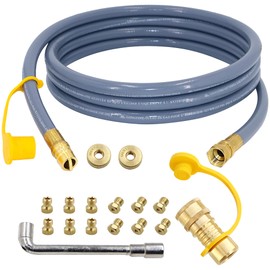 5249 Propane to Natural Gas Conversion Kit, Compatible with Black-Stone 28" & 36" Griddles, Rangetop Combo, Tailgater & Single Burner Rec Stove - 10FT Hose and 3/8 in Quick Connect for Grill, BBQ