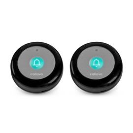 Callovo Call Button for Wireless Calling System Nurse Call System Caregiver Pager for Elderly Seniors Patients Clinic Nursing Home Care Facility Compatible to Callovo Device Only 2 PCS Black