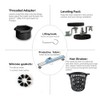Neodrain 28-Inch Black Linear Shower Drain with Removable Quadrato Pattern