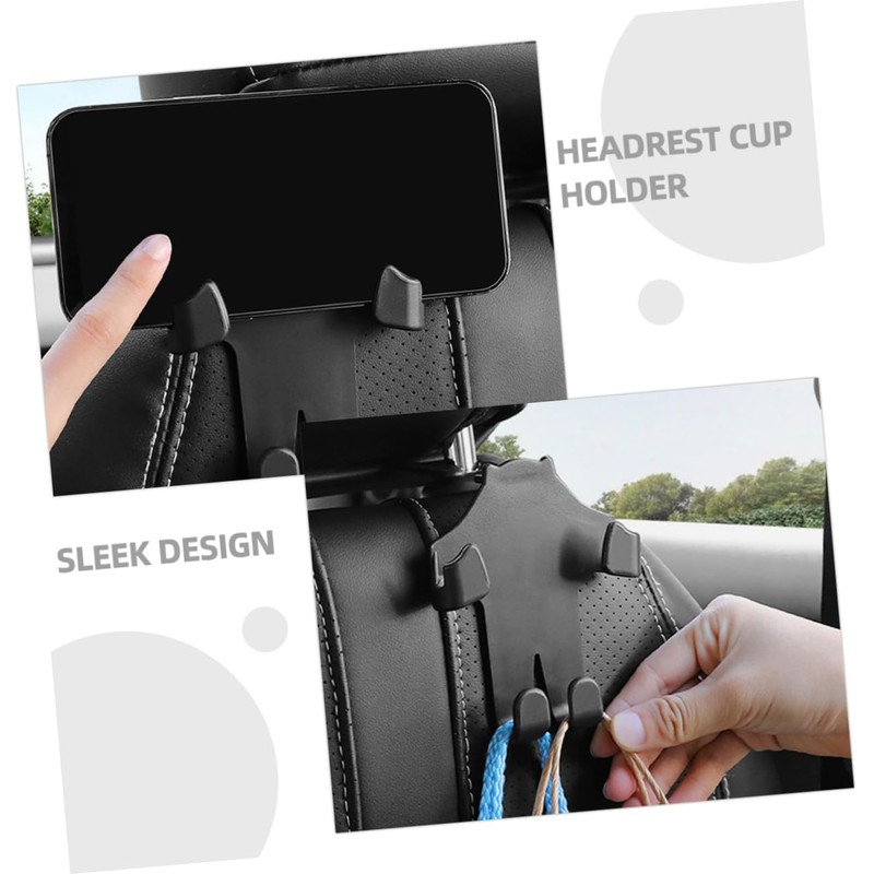 BUGUUYO 4 Pack Seat Headrest Hooks Car Purse Holder Phone