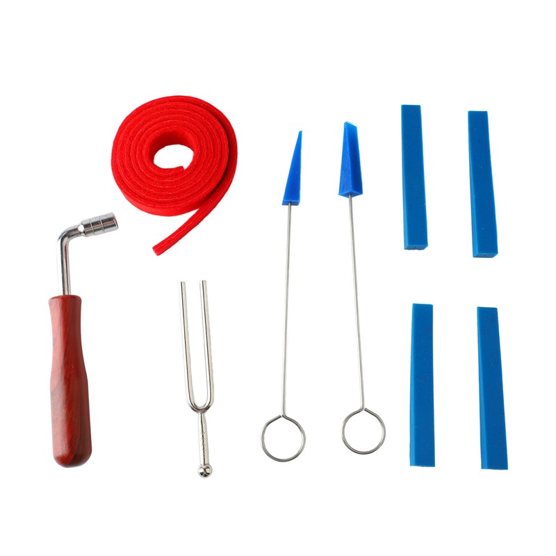 Piano Tuning Tool Set Tuning Wrench Fork Rubber Mute Wool