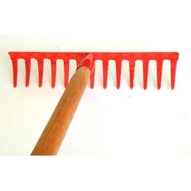 13-Tine Forged Bow Rake, Solid Aim Tools Garden Rake, Durable Head Rake with 47" Hard Wood Long Handle, 13-Tine (3.15" x 13.75") Garden Rake.