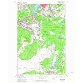 YellowMaps Fort Lewis WA topo map, 1:24000 Scale, 7.5 X 7.5 Minute, Historical, 1959, Updated 1966, 27 x 22.1 in - Tyvek