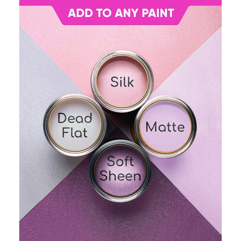 Glitter for Paint [5.3oz] – Holographic Silver with 2 x