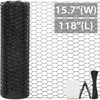 Black Chicken Wire Fencing,15.7in x118in Welded Wire Mesh Fence Roll