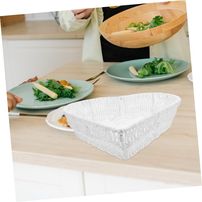 ABOOFAN Heart Shaped Storage Imitation Woven Rattan for Fruits Vegetables