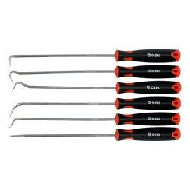 YATO YT-08428, Long Pick and Hook Set 6 Pcs 240mm Long, Soft Grip Handles