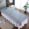 Ouliget Massage Table Sheets with Hole,Wipeable Soft Spa Bed Cover,Rose