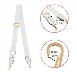 XINGSHUNFU Wide Shoulder Strap Adjustable Replacement Belt Canvas Purse Strap Crossbody Bag Handbag Strap(White Leather)