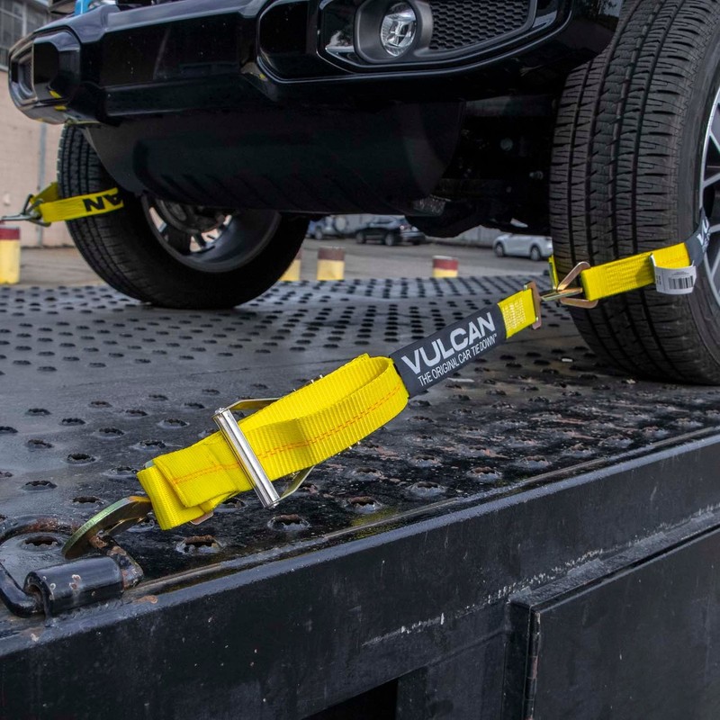 VULCAN Car Tie Down with Twisted Snap Hooks - 2