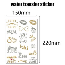 40 Tattoos in Metallic Gold - Bride Tribe - Decorative Accessories for Bridal Night and Wedding