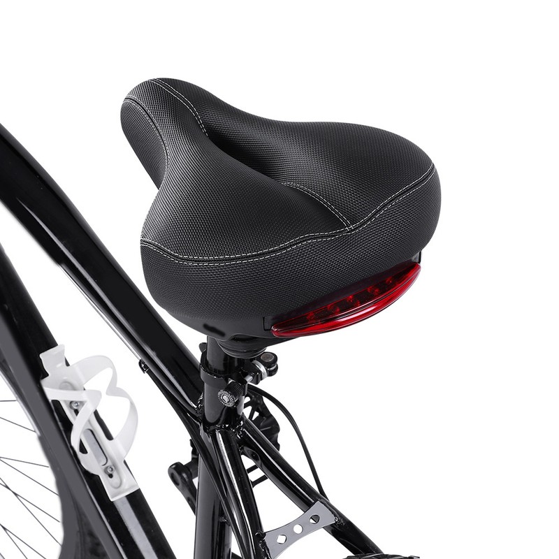 Mountain Road Bike Soft Seat Saddle with Tail Light Replacement