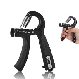 Counting Grip Strengthener Arm Trainer Hand Strength Hand Exerciser Wrist Forearm Hand Strength Adjustable Finger Grip Improved Strength & Grip for Muscle Building and Injury Recovery(Black)
