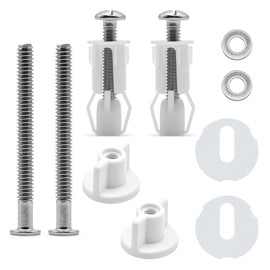 2 Set Universal Toilet Seats Screws and Bolts Toilet Seat Fittings Toilet Seat Hinges Screws Bolts for WC Seat Toilet Covers Replacement