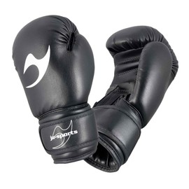 Ju-Sports Children's Boxing Gloves - Black I Boxing Gloves with Moulded Foam Part for Sandbag & Light Boxing Training I With Ventilation of the Hand I Size 6 oz