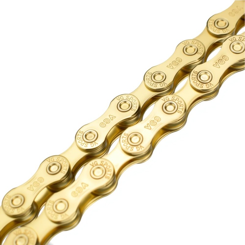 Bicycle Chains Bicycle Chain 9 Speed 116 Unisex Gold for